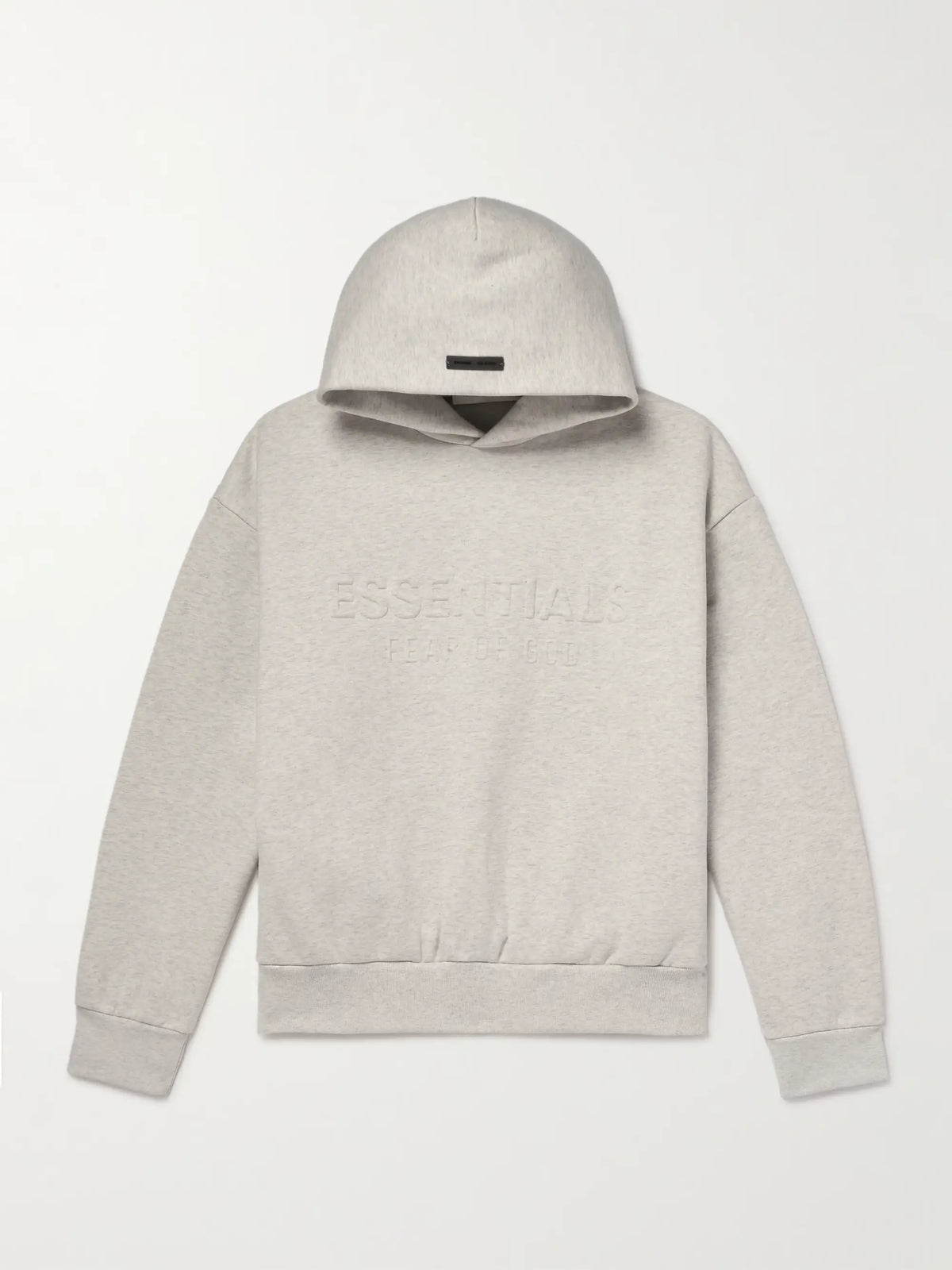 FEAR OF GOD ESSENTIALS Logo-Embossed Cotton-Blend Jersey Hoodie - Gray