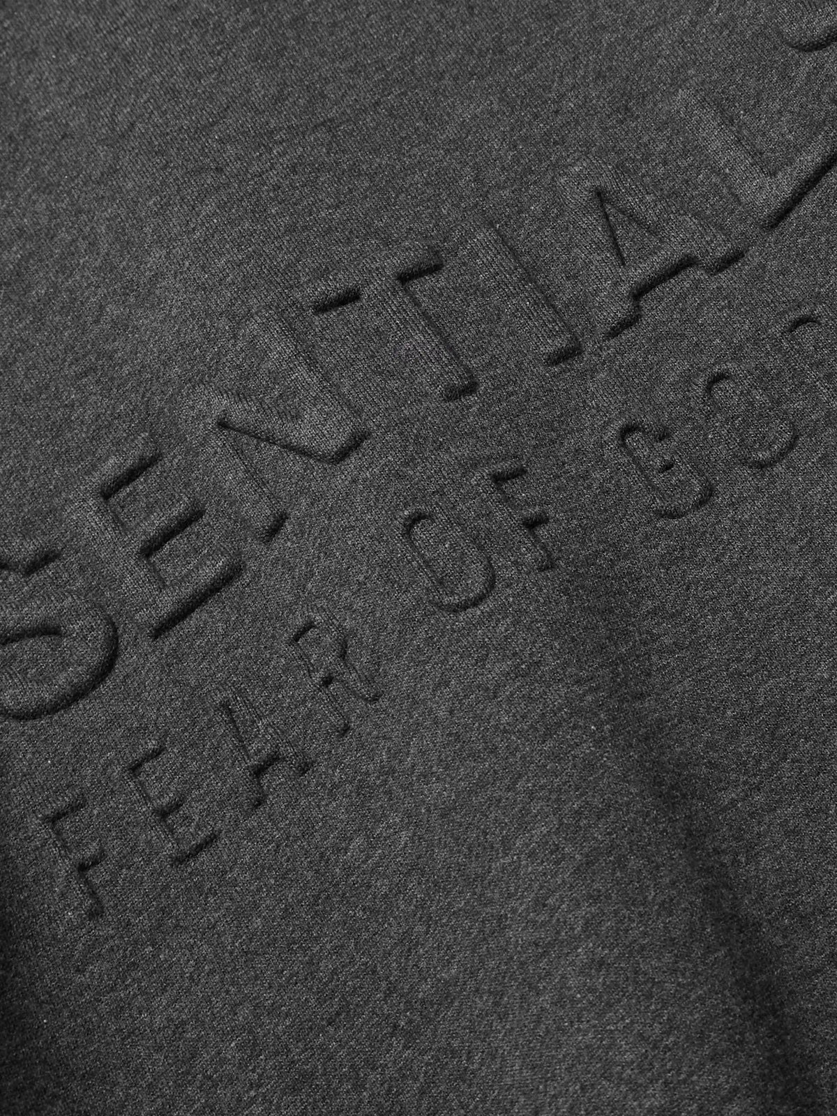 FEAR OF GOD ESSENTIALS Logo-Embossed Cotton-Blend Jersey Hoodie - Dark Gray