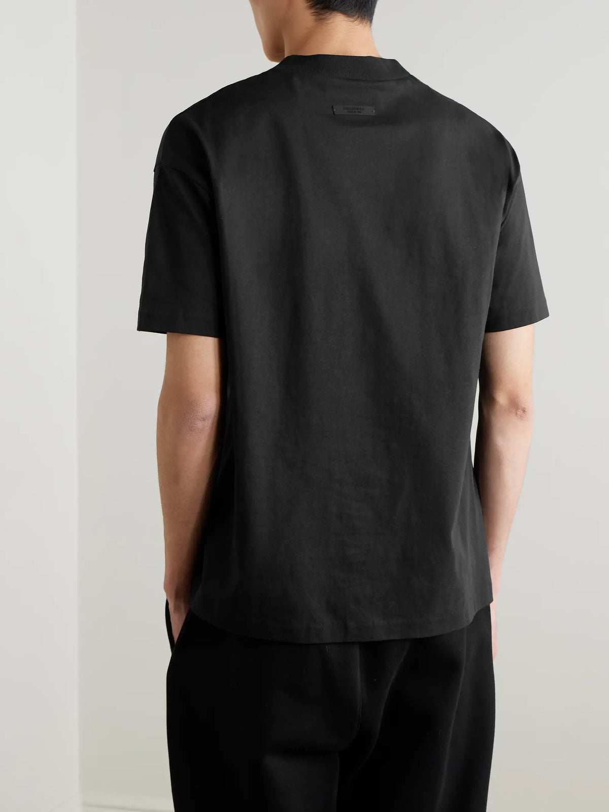 FEAR OF GOD ESSENTIALS Logo-Print Cotton-Jersey T-Shirt - Black