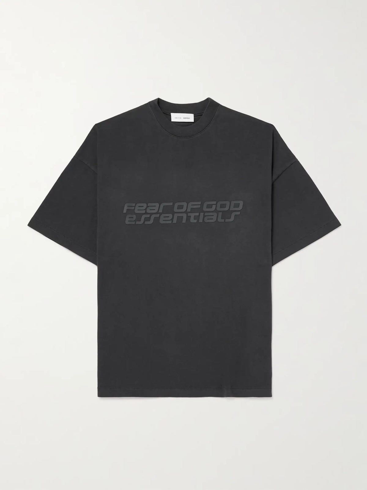 FEAR OF GOD ESSENTIALS 90s Oversized Logo-Print Cotton-Jersey T-Shirt - Black